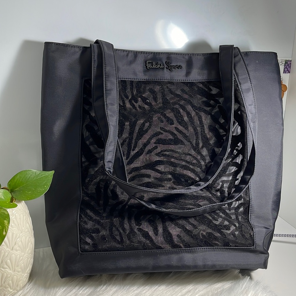 Carlos Falchi Tote Black Bag.
